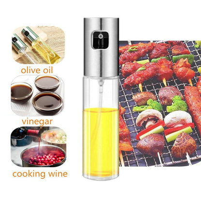 Stainless Steel Oil Vinegar Sprayer Oil Spray Bottle Dispenser for Kitchen 100 ML