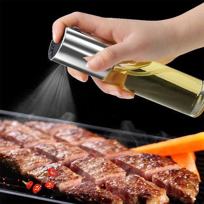 Stainless Steel Oil Vinegar Sprayer Oil Spray Bottle Dispenser for Kitchen 100 ML