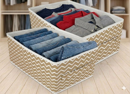 Foldable washable wadrobe Storage Box Folding Basket With Frame Clothing Organizer Drawer Cabinet Bin Containers For Wardrobe Bedroom Closet Home