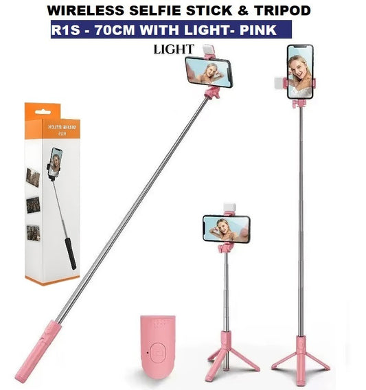 Original 4 in 1   70CM / 110CM / 165CM R1S / R1 / JC16 / JC16H /JC18 / JC18 H Bluetooth Shutter foldable Selfie stick for all Mobiles Extendable With charging Cable Detachable Bluetooth Shutter No Ratings